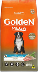 GOLDEN CÃES ADULTOS MEGA - FRANGO E ARROZ - 15KG