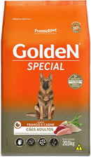 GOLDEN CÃES ADULTOS SPECIAL - FRANGO E CARNE - 20KG