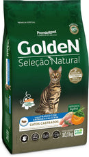 GOLDEN GATOS CASTRADOS SELEÇAO NATURAL FRANGO E ABOBORÁ - 10,01KG