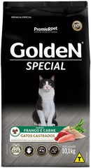 GOLDEN SPECIAL GATOS CASTRADOS FRANGO E CARNE 10,1KG